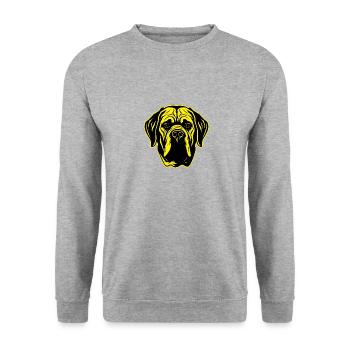 Mastiff Dog Animal Portrait - Unisex Sweatshirt - salt & pepper - Front - Alina (178cm) & Michal (187cm)