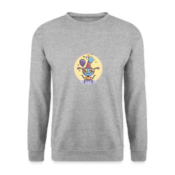 Ant Birthday Baby - Unisex Sweatshirt - salt & pepper - Front - Alina (178cm) & Michal (187cm)