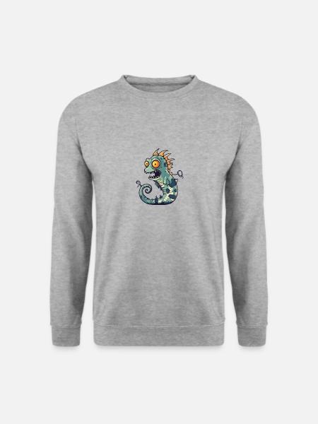 Seahorse Halloween Comic Funny - Unisex Sweatshirt - salt & pepper