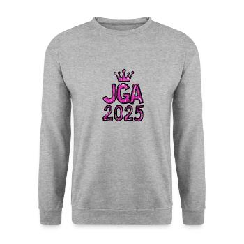 Bachelorette Party 2025 - Unisex Sweatshirt - salt & pepper - Front - Alina (178cm) & Michal (187cm)
