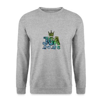 Jga 2025 Enterrement de vie de garçon - Sweat-shirt Unisexe - gris chiné - Devant - Alina (178cm) & Michal (187cm)