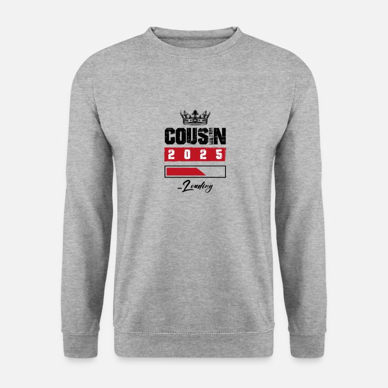 Cousin 2025 Loading - Unisex Pullover - Weißgrau meliert