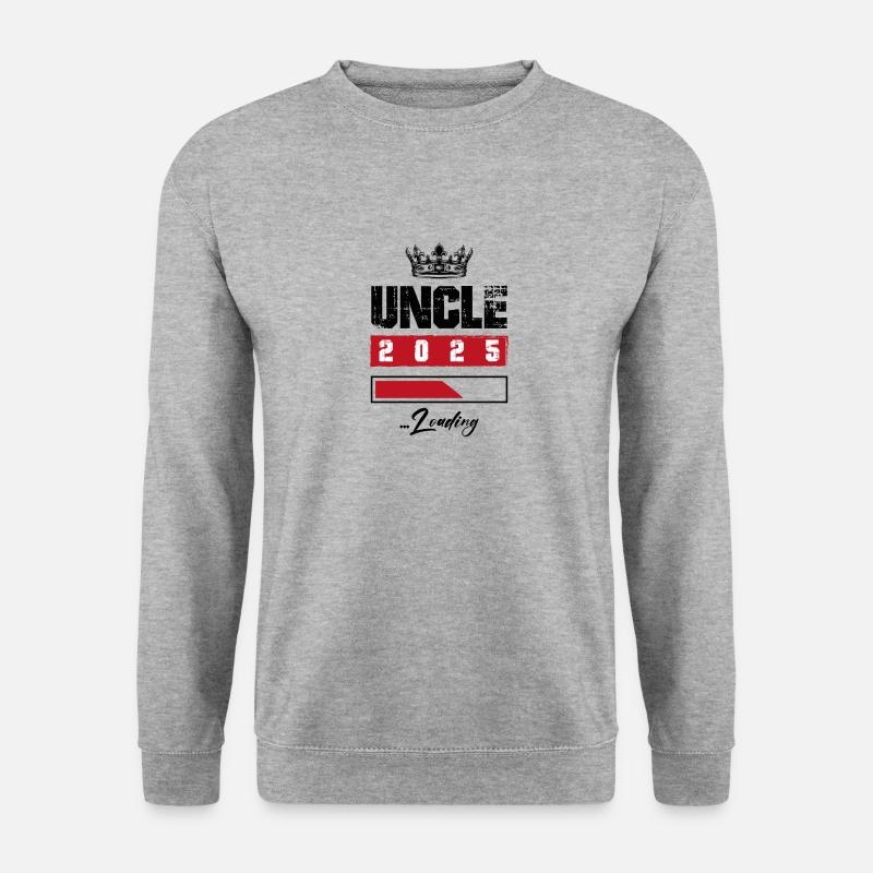 Onkel 2025 Loading - Unisex Pullover - Weißgrau meliert