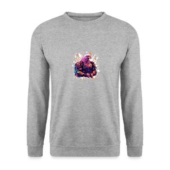 Eagle Muscles Musculation Bête - Sweat-shirt Unisexe - gris chiné - Devant - Alina (178cm) & Michal (187cm)