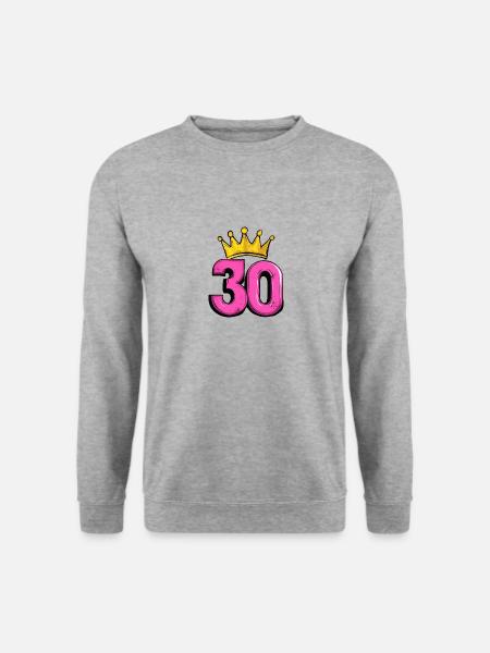 30 Number Crown - Unisex Sweatshirt - salt & pepper