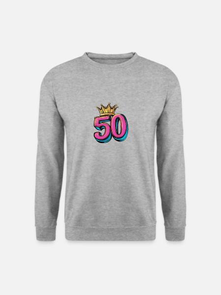 50 Number Crown - Unisex Sweatshirt - salt & pepper