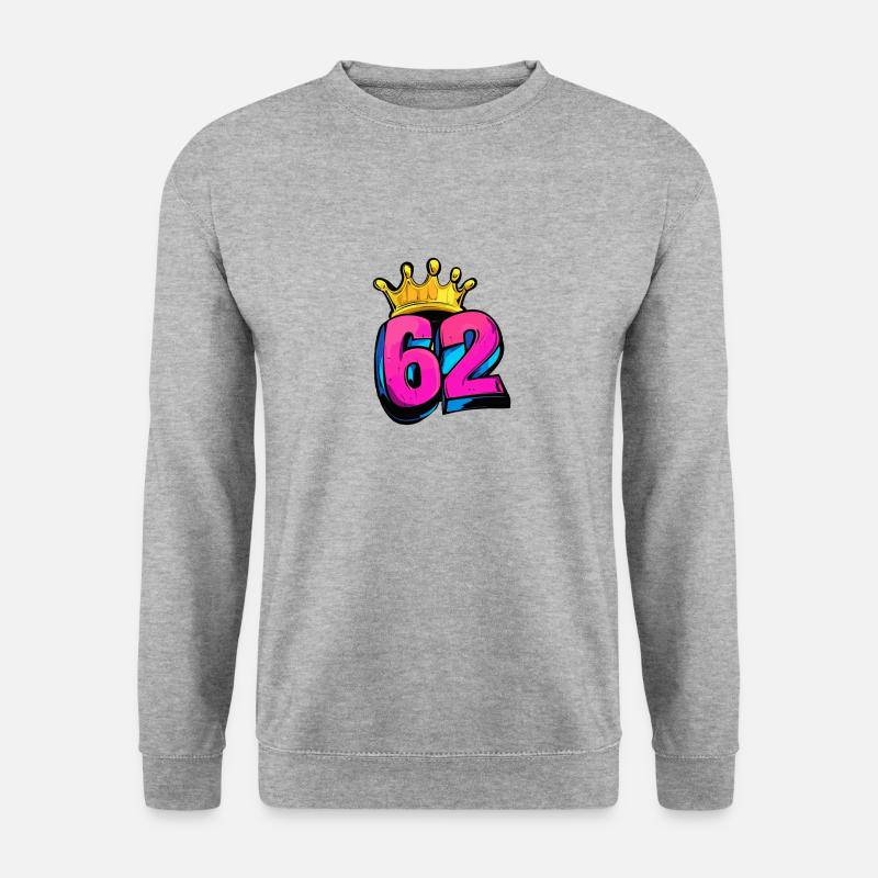 62 Number Crown - Unisex Sweatshirt - salt & pepper