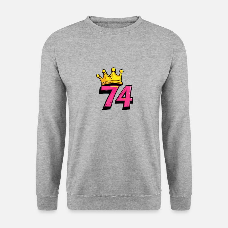 74 Number Krone - Unisex Sweatshirt - salt & pepper