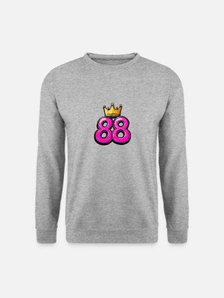 88 Number Crown - Unisex Sweatshirt - salt & pepper