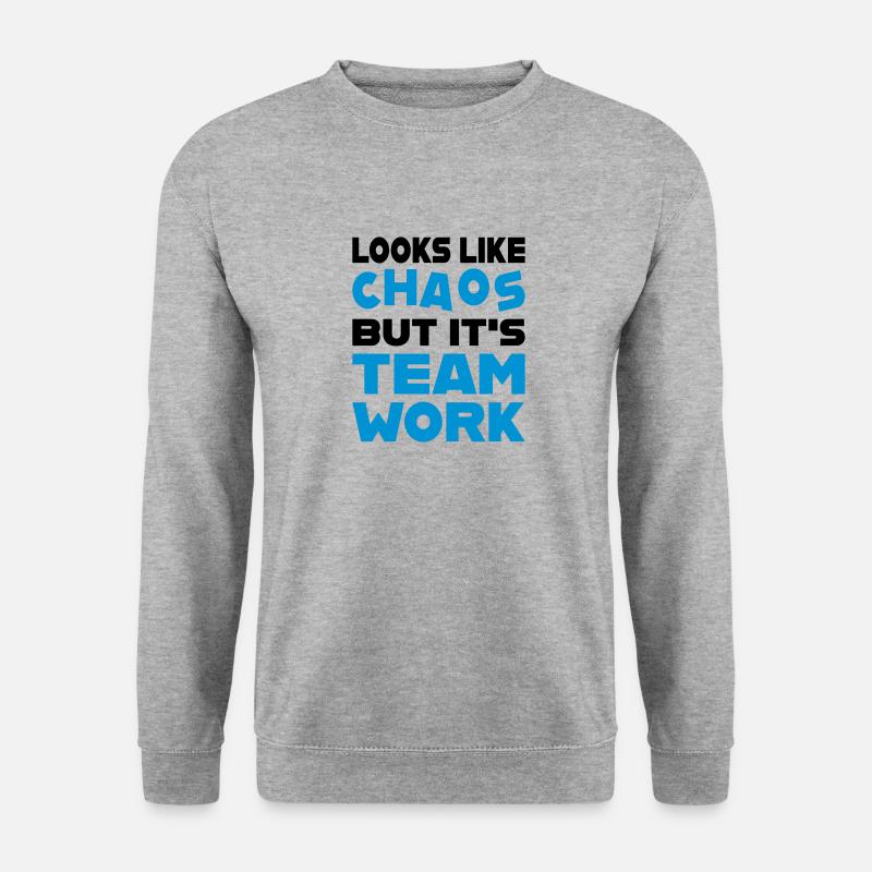 Teamwork - Unisex Pullover - Weißgrau meliert