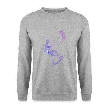 Women's Kiting Men's Kitesurf Kite Kitesurfing - Unisex Sweatshirt - salt & pepper - Front - Alina (178cm) & Michal (187cm)