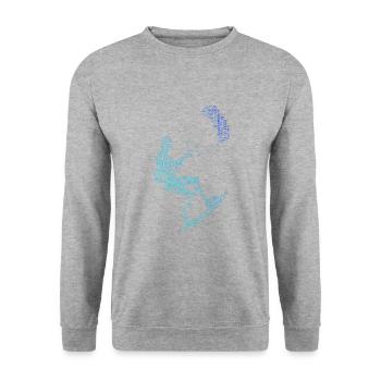 Kitesurf Kitesurfer Men Women Kite Kitesurfing - Unisex Sweatshirt - salt & pepper - Front - Alina (178cm) & Michal (187cm)