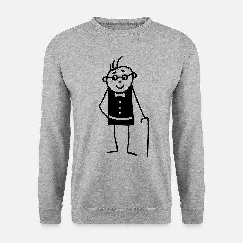 Rentner 02 - Unisex Pullover - Weißgrau meliert