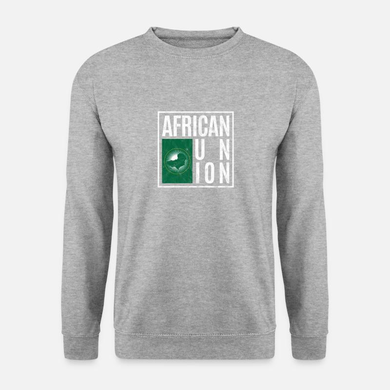Afrikanische Union - Unisex Pullover - Weißgrau meliert