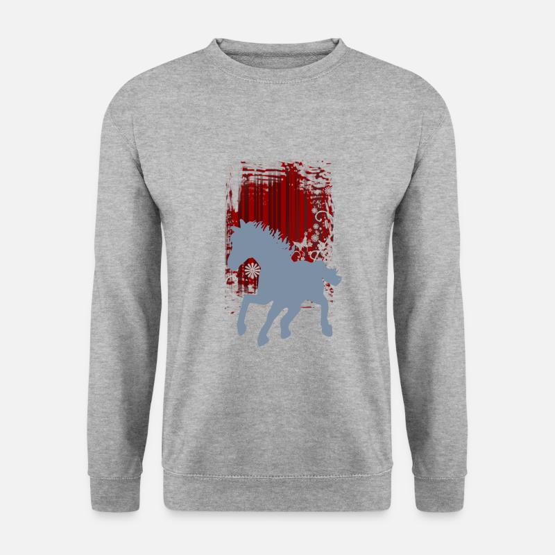 hintergrund rotes_muster - Unisex Pullover - Weißgrau meliert