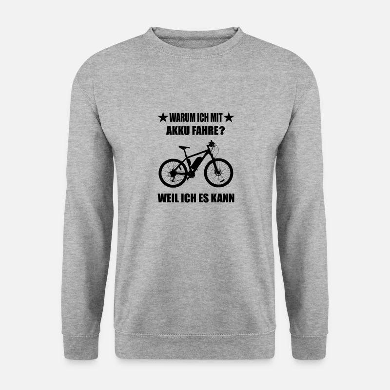 Fahrrad - Unisex Pullover - Weißgrau meliert