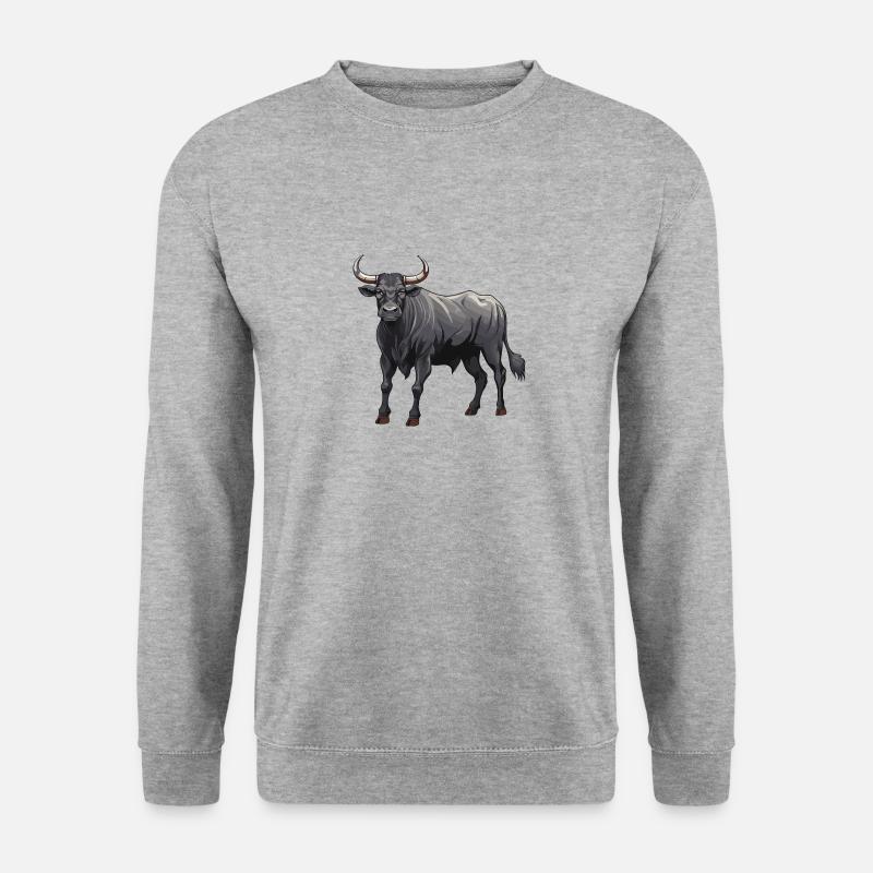 Bulle Tier Taurus - Unisex Pullover - Weißgrau meliert