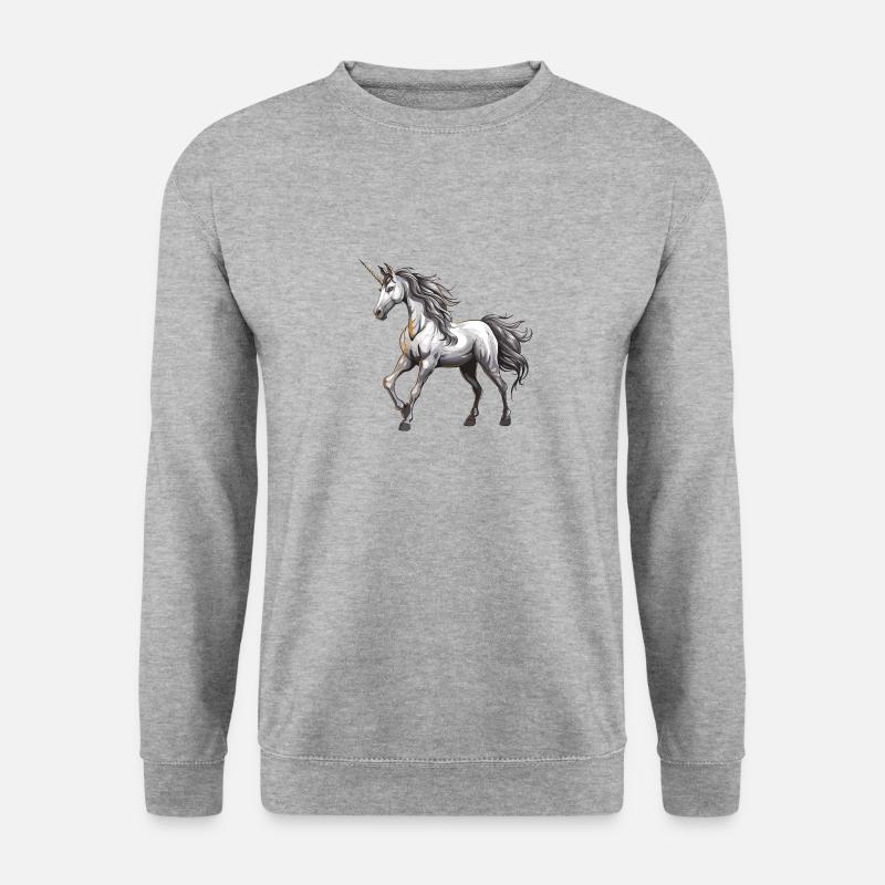 Einhorn Tier - Unisex Pullover - Weißgrau meliert