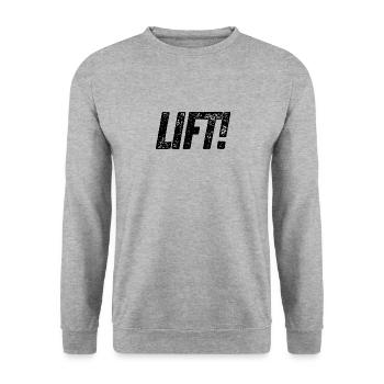 Lift! - Unisex Pullover - Weißgrau meliert - Vorne - Alina (178cm) & Michal (187cm)