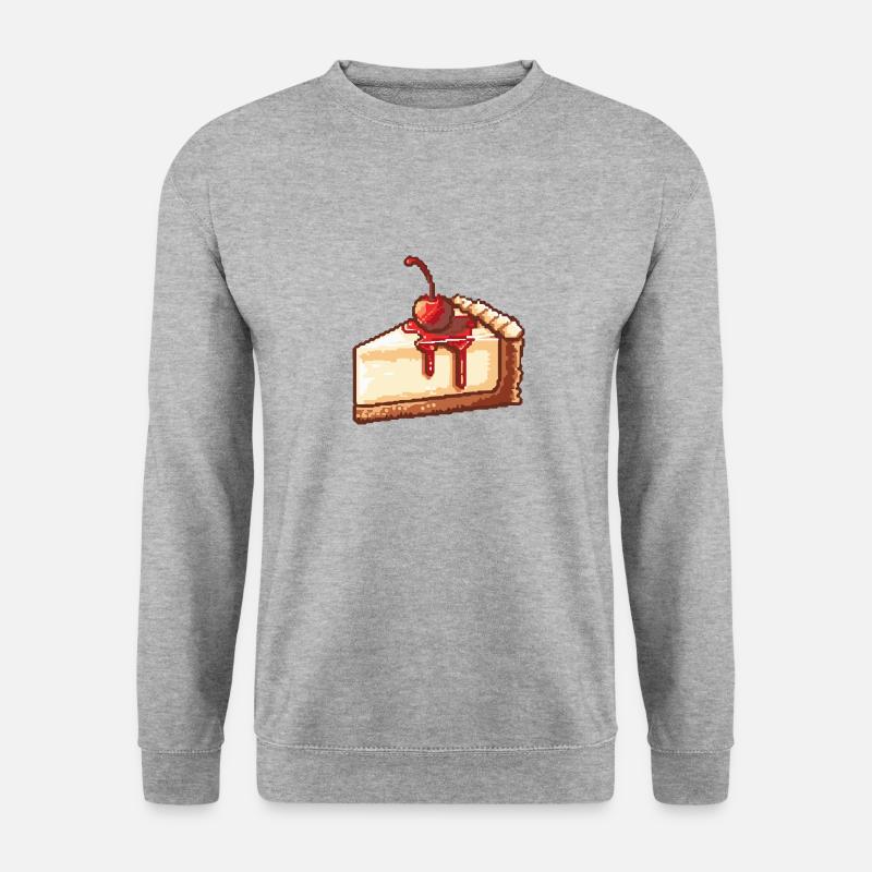 Cheesecake Pixel Icon Cake - Unisex Sweatshirt - salt & pepper