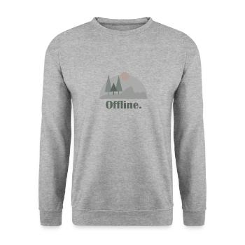 Mountains, Climbers, Nature, Adventure - Unisex Sweatshirt - salt & pepper - Front - Alina (178cm) & Michal (187cm)