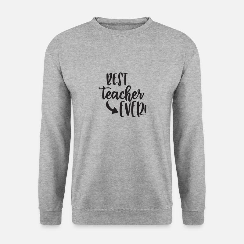 Bester Lehrer überhaupt - Unisex Pullover - Weißgrau meliert
