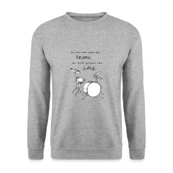 Inspirational Christian Message - Unisex Sweatshirt - salt & pepper - Front - Alina (178cm) & Michal (187cm)