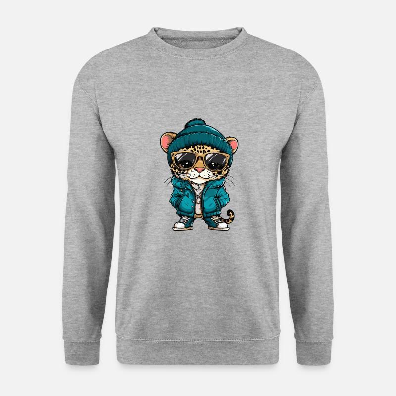 Leopard Cool Comic - Unisex Sweatshirt - salt & pepper