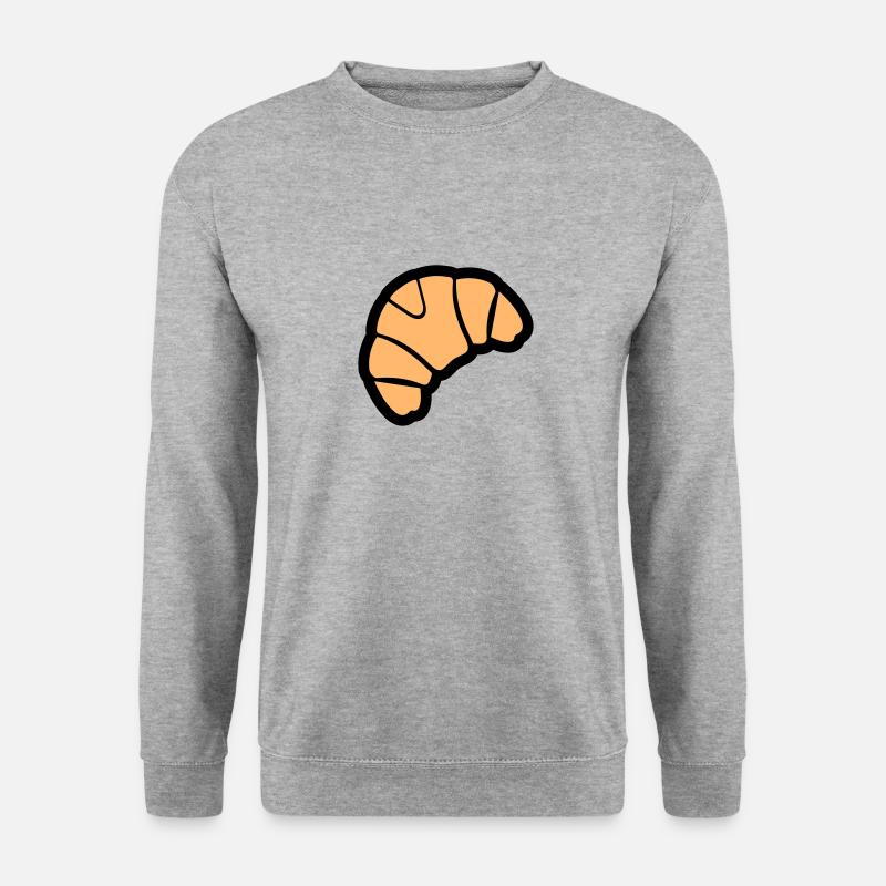 Croissant Bäcker - Unisex Pullover - Weißgrau meliert