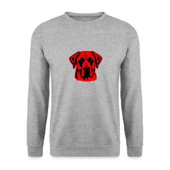 Kangal Dog Head - Unisex Sweatshirt - salt & pepper - Front - Alina (178cm) & Michal (187cm)