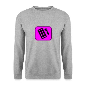 Make Up Cosmetic Icon - Unisex Sweatshirt - salt & pepper - Front - Alina (178cm) & Michal (187cm)