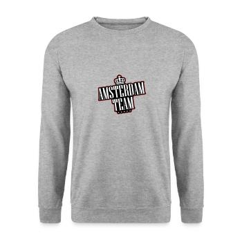 Amsterdam Team - Unisex Sweatshirt - salt & pepper - Front - Alina (178cm) & Michal (187cm)
