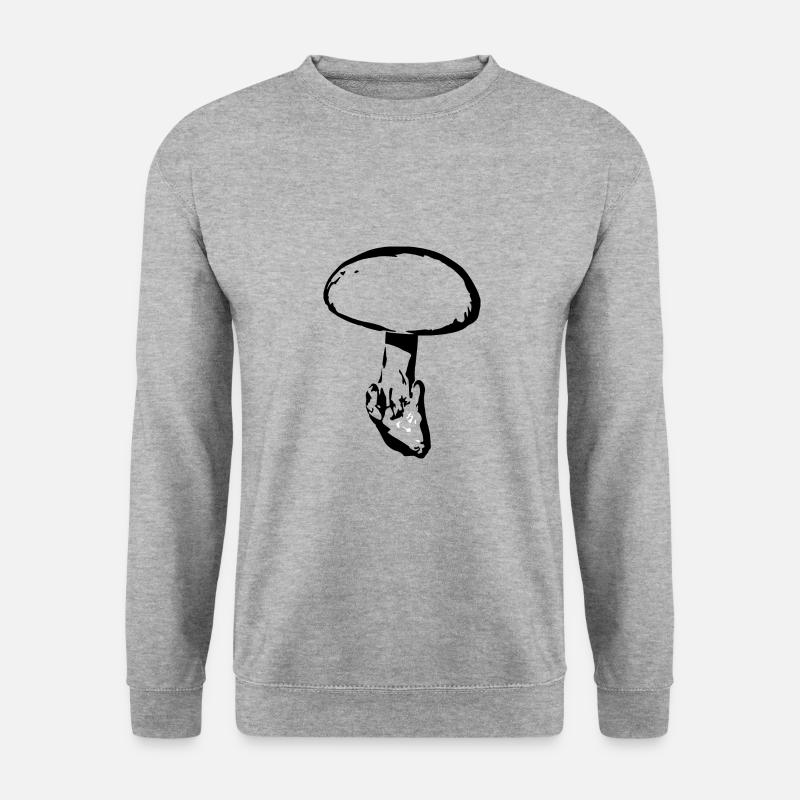 Mushroom black, mushroom picking - Unisex Sweatshirt - salt & pepper