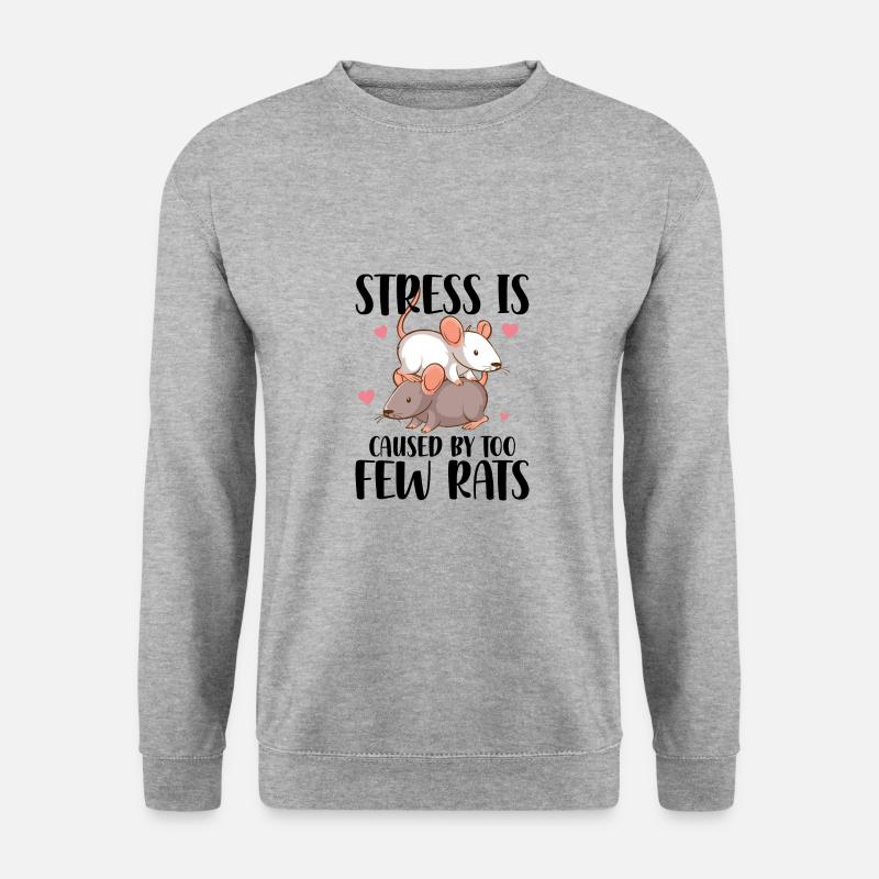 Ratten - Unisex Pullover - Weißgrau meliert