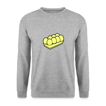 Symbole des œufs - Sweat-shirt Unisexe - gris chiné - Devant - Alina (178cm) & Michal (187cm)