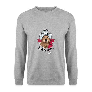 Santa I Can Explain, Chrismas Dog, Santa Doggo - Unisex Sweatshirt - salt & pepper - Front - Alina (178cm) & Michal (187cm)