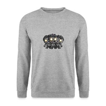 Zombies Halloween Mignon Bébé - Sweat-shirt Unisexe - gris chiné - Devant - Alina (178cm) & Michal (187cm)