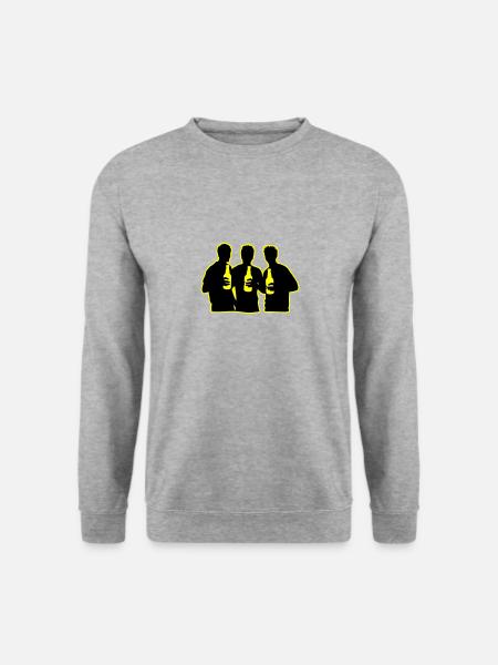 Team Bier Mannschaft - Unisex Pullover - Weißgrau meliert