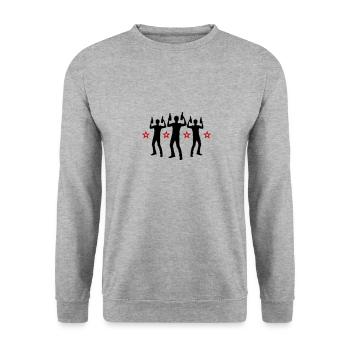 Groupe de groupe d’équipage - Sweat-shirt Unisexe - gris chiné - Devant - Alina (178cm) & Michal (187cm)