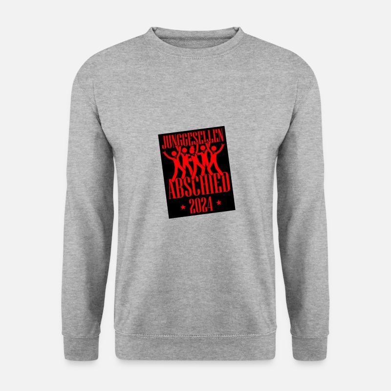 Junggesellenabschied 2024 - Unisex Pullover - Weißgrau meliert