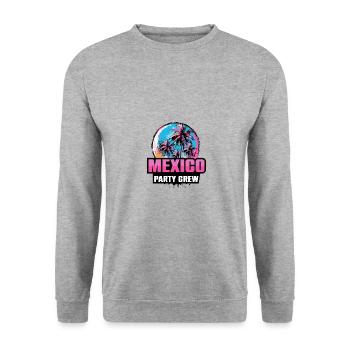 Mexico Party Crew Holiday Saying - Unisex Sweatshirt - salt & pepper - Front - Alina (178cm) & Michal (187cm)