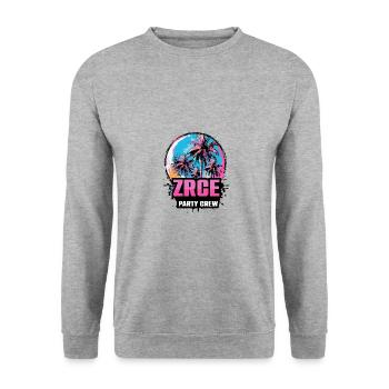 Zrce Party Crew Holiday Saying - Unisex Sweatshirt - salt & pepper - Front - Alina (178cm) & Michal (187cm)