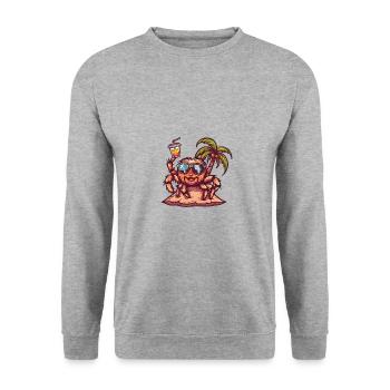 Tarentule, Araignée, Île, Été, Palm - Sweat-shirt Unisexe - gris chiné - Devant - Alina (178cm) & Michal (187cm)