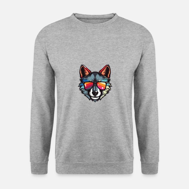 Wolf Head Cool - Unisex Sweatshirt - salt & pepper