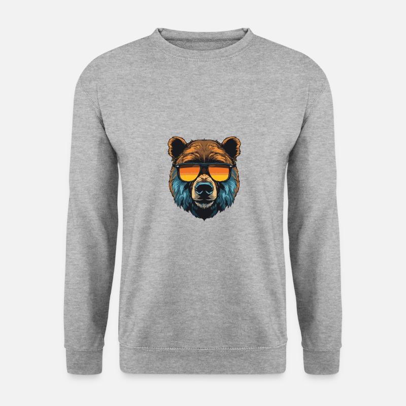 Bear Head Cool - Unisex Sweatshirt - salt & pepper