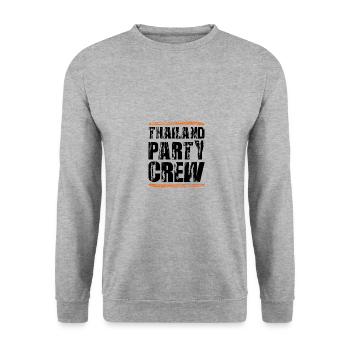 Thailand Party Crew - Unisex Pullover - Weißgrau meliert - Vorne - Alina (178cm) & Michal (187cm)