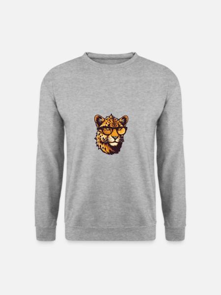 Cheetah Head Cool - Unisex Sweatshirt - salt & pepper