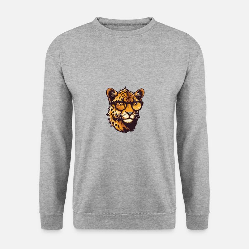 Cheetah Head Cool - Unisex Sweatshirt - salt & pepper