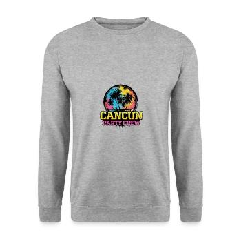 L’équipe de l’équipe de la fête de Cancun - Sweat-shirt Unisexe - gris chiné - Devant - Alina (178cm) & Michal (187cm)