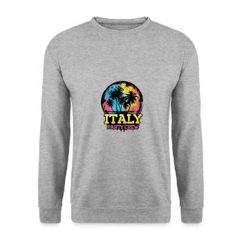 L’équipe de l’équipe Italy Party - Sweat-shirt Unisexe - gris chiné - Devant - Alina (178cm) & Michal (187cm)